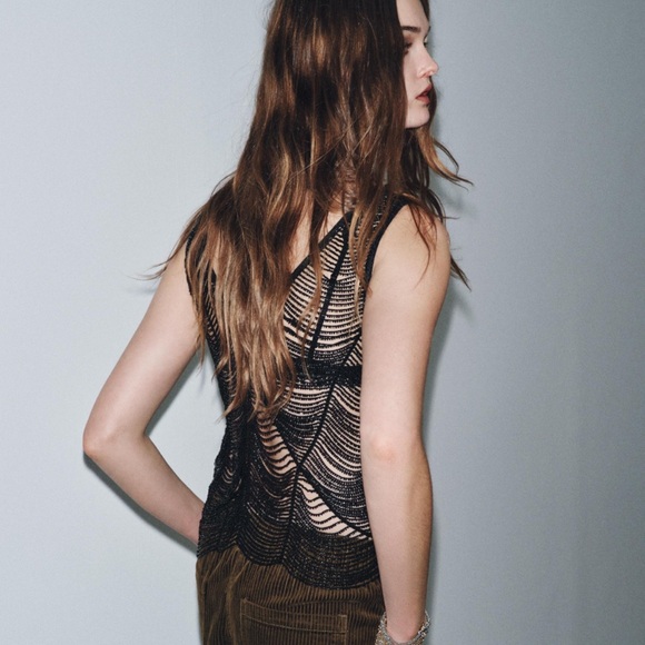 Zara BEADED TOP ZW COLLECTION - Picture 11 of 16